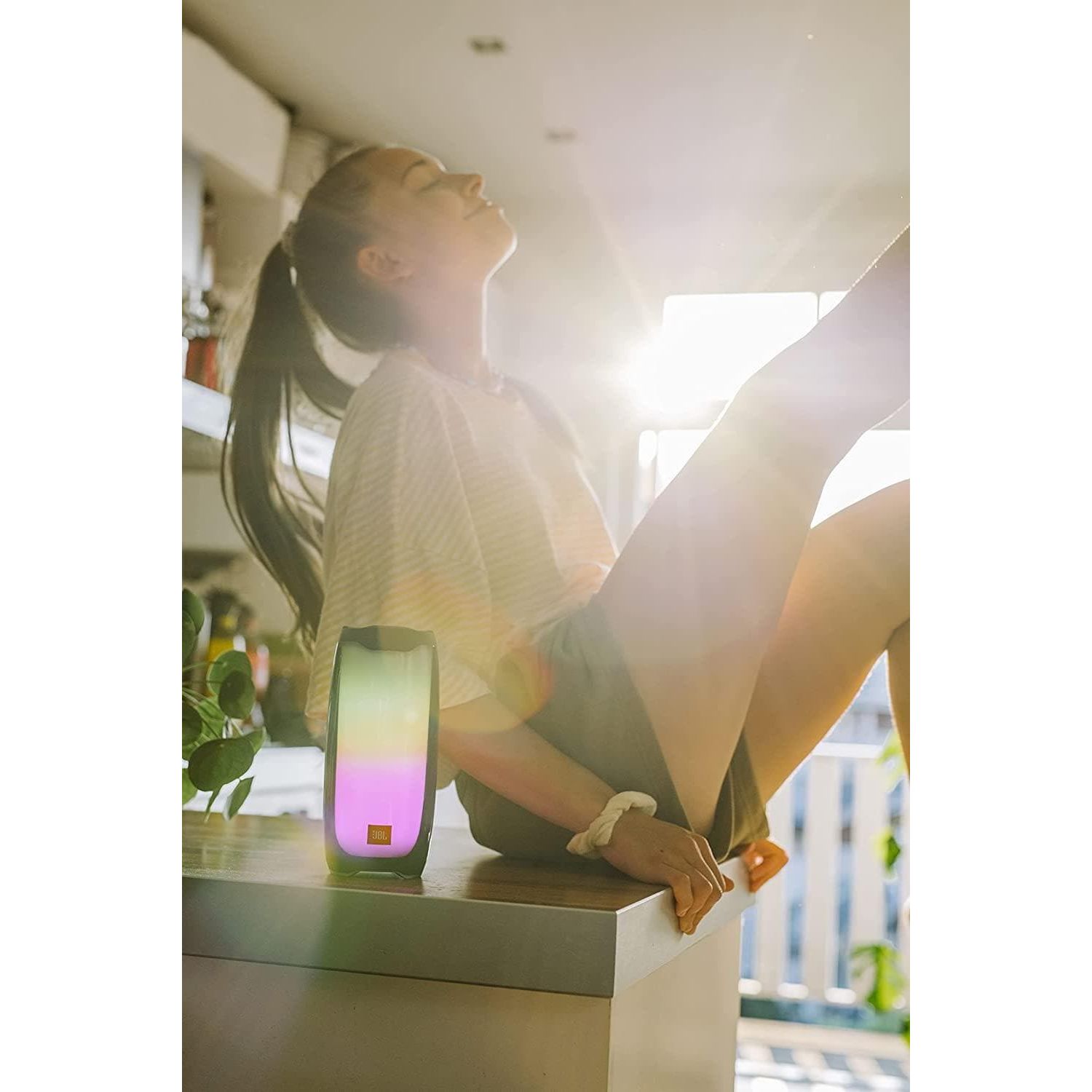 Buy JBL,JBL Pulse 4 - Waterproof speaker with bluetooth connectivity, LED light show, multi-speaker connectivity and PartyBoost function, in black - Gadcet.com | UK | London | Scotland | Wales| Ireland | Near Me | Cheap | Pay In 3 | Speakers