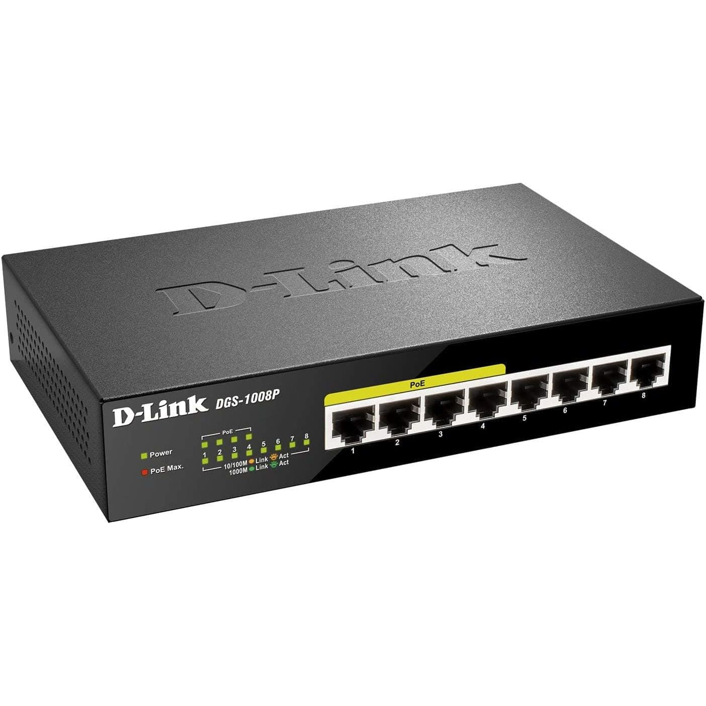 D-Link DGS-1008P / E 8-Port Gigabit PoE Desktop Switch - Gadcet.com