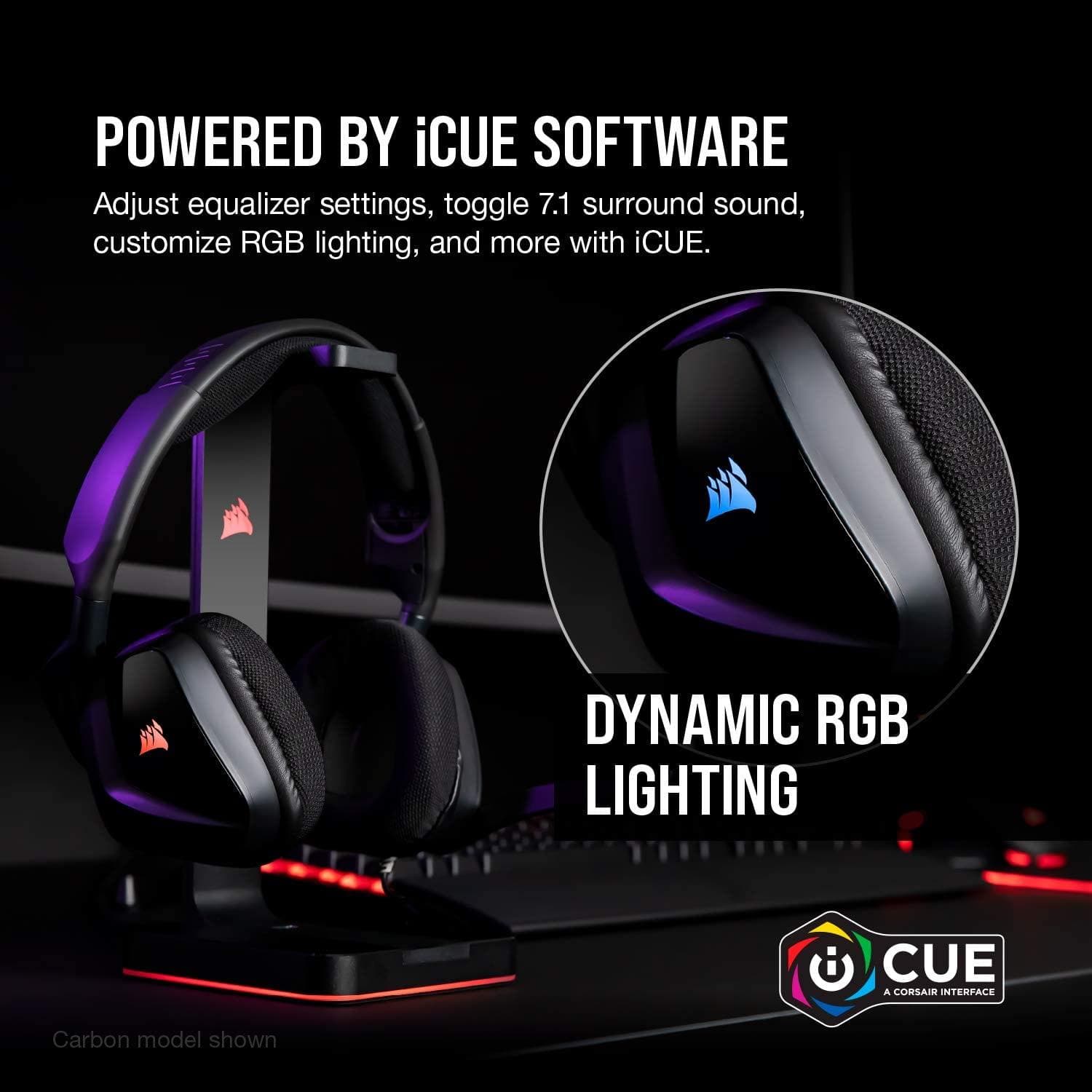 Buy Corsair,Corsair VOID ELITE RGB Stereo/7.1 Carbon Wired USB Gaming Headset - Gadcet.com | UK | London | Scotland | Wales| Ireland | Near Me | Cheap | Pay In 3 | Headphones & Headsets