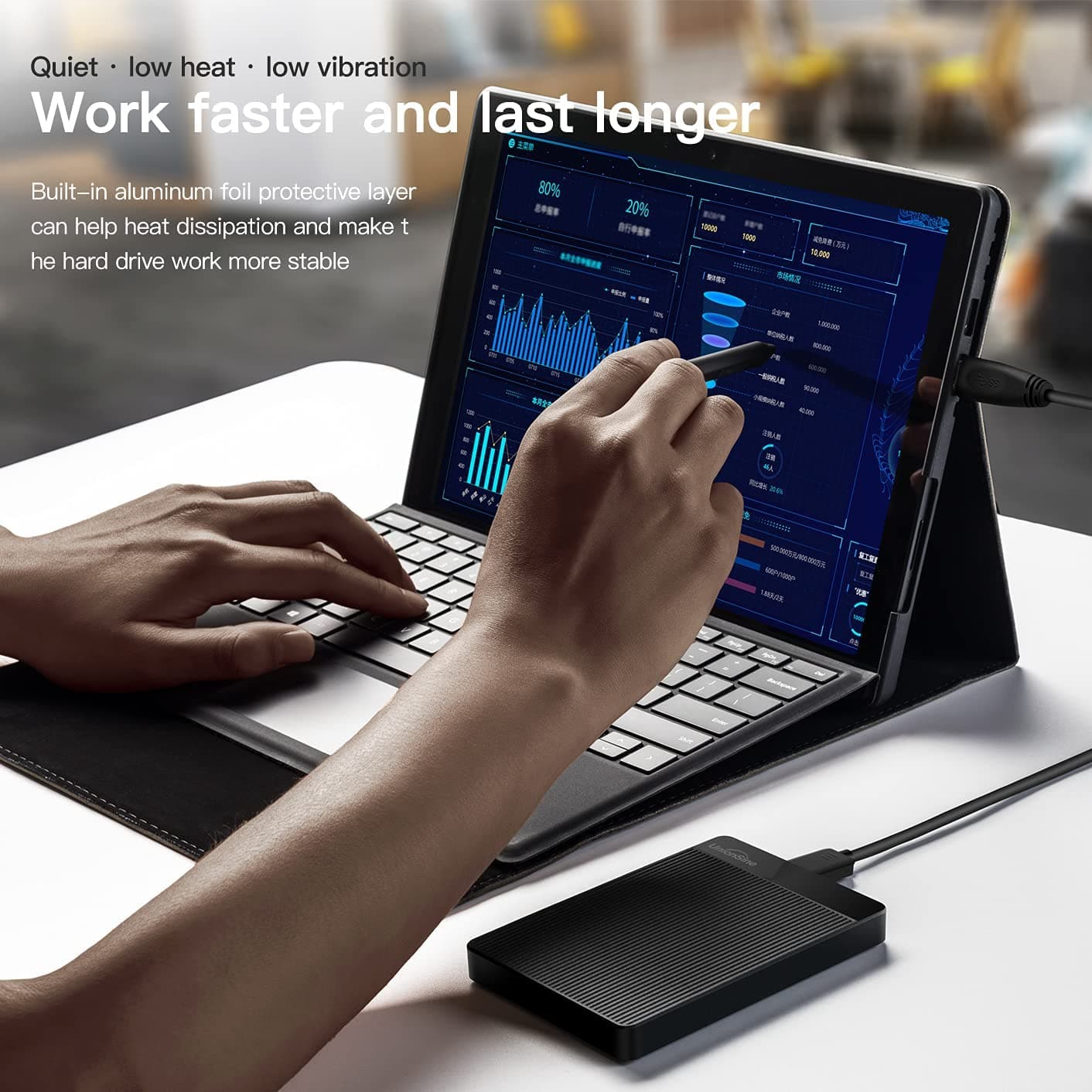 UnionSine,UnionSine External Hard Drive 500GB Ultra Slim Portable Hard Drive USB 3.0 HDD Storage - Gadcet.com
