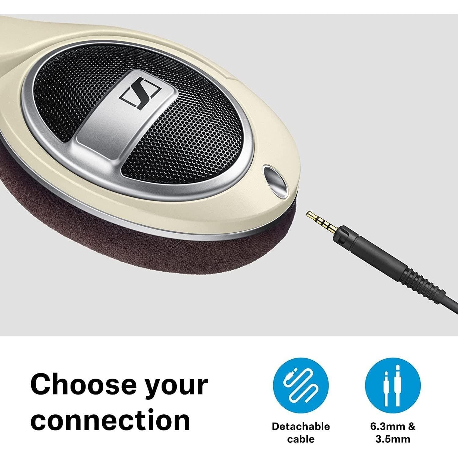 Buy Sennheiser,Sennheiser HD 599 Around-Ear Open Back Headphones - Ivory - Gadcet.com | UK | London | Scotland | Wales| Ireland | Near Me | Cheap | Pay In 3 | Headphones