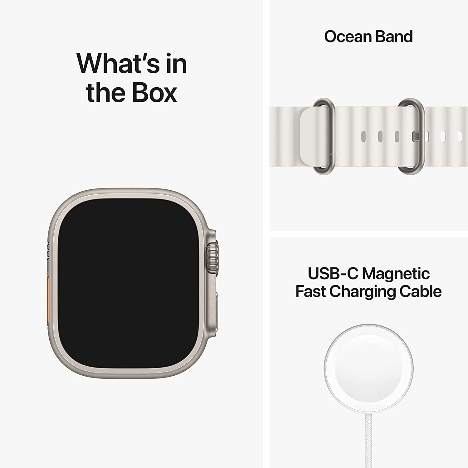 Apple,Apple Watch Ultra (GPS + Cellular), 49mm Titanium Case with White Ocean Band - Gadcet.com