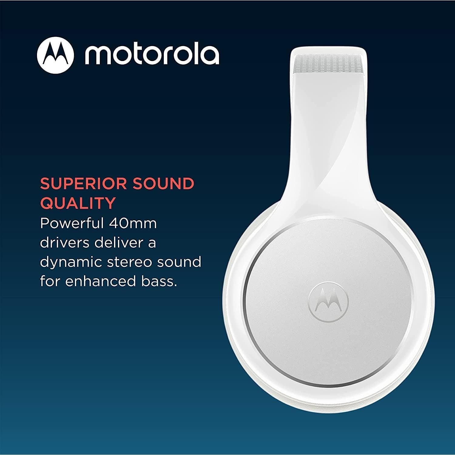 Buy Motorola,Motorola Bluetooth Wireless Headphone- Moto XT220 Over-Ear Headphones - White - Gadcet.com | UK | London | Scotland | Wales| Ireland | Near Me | Cheap | Pay In 3 | Headphones