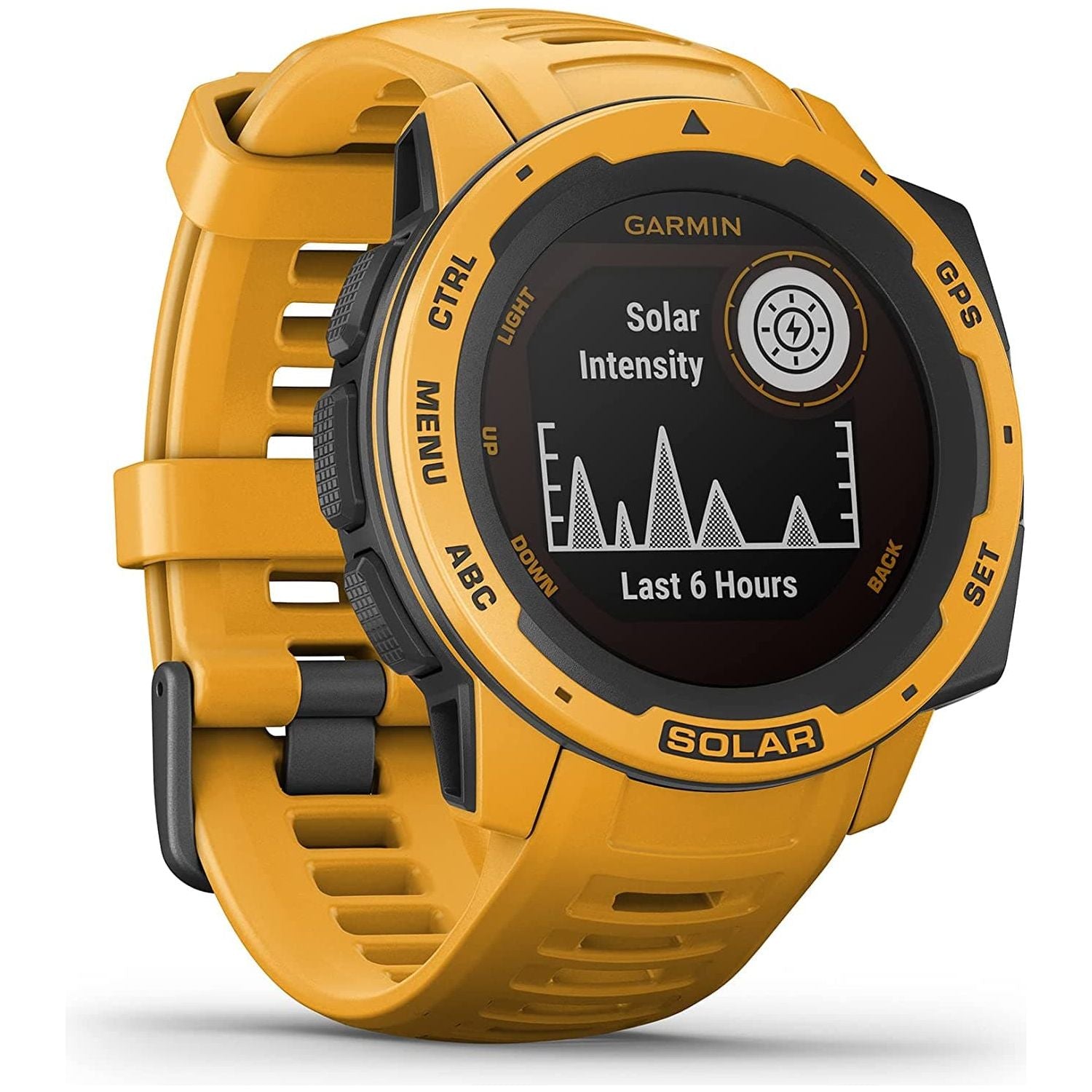 Garmin Instinct Solar, Solar-powered Rugged Outdoor Smartwatch, Built-in Sports Apps and Health Monitoring, Sunburst Yellow - Gadcet.com