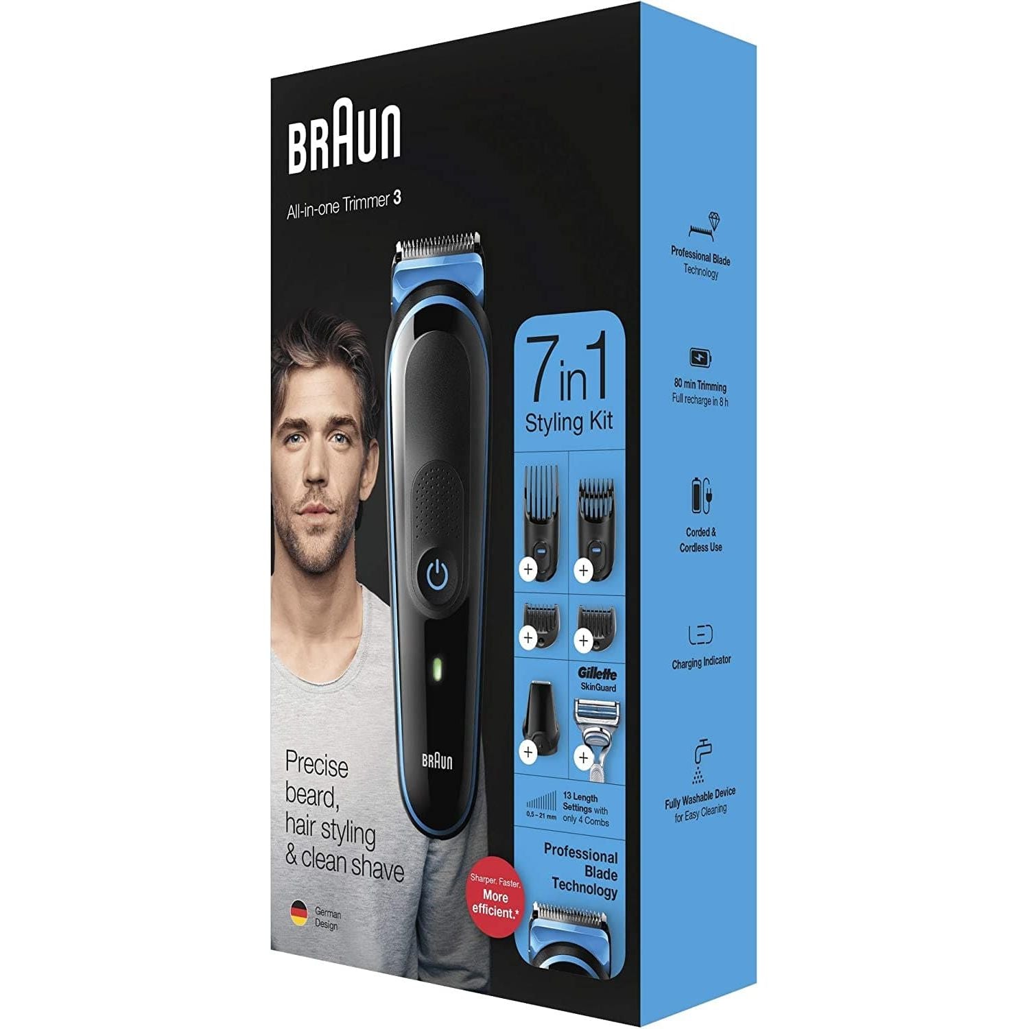 Braun,BRAUN Mgk3242 7 in 1 Hair & Beard Grooming Kit, 350 g - Gadcet.com
