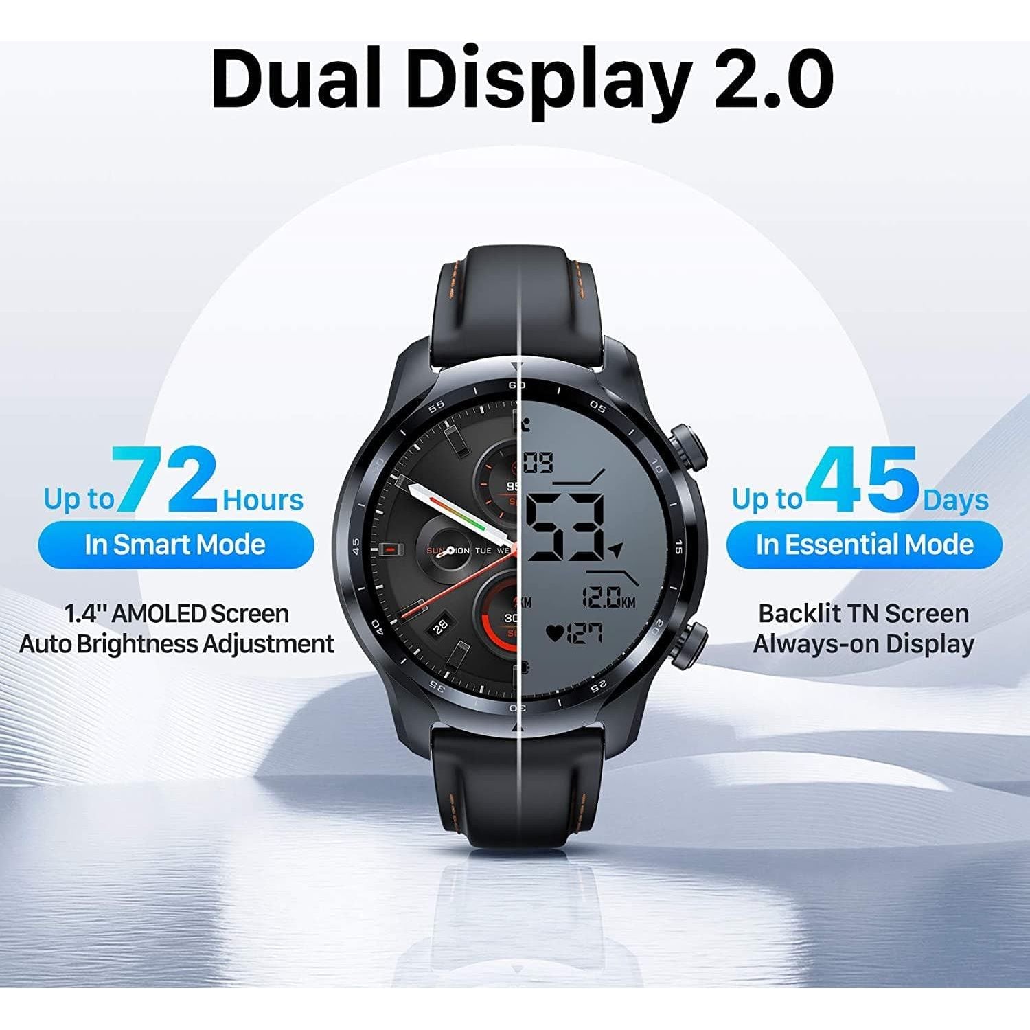 Buy Ticwatch,Ticwatch Pro 3 LTE smartwatch, Wear OS by Google, Qualcomm Snapdragon Wear 4100 platform, heart rate sleep tracking and NFC, IP68 ready to swim, long battery life, Vodafone only - Gadcet.com | UK | London | Scotland | Wales| Ireland | Near Me | Cheap | Pay In 3 | Watches