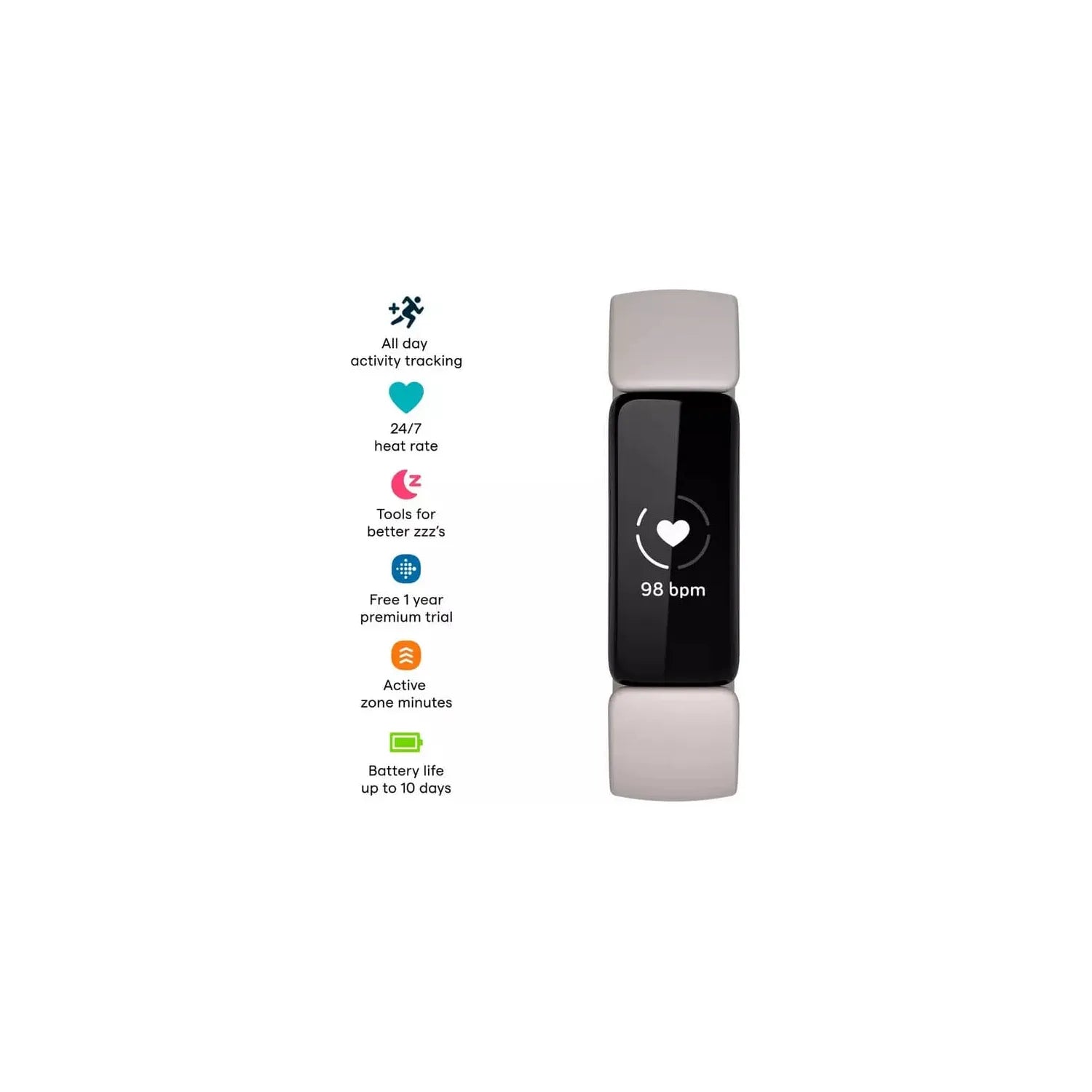 Fitbit,Fitbit Inspire 2 Smart Watch - Lunar White - Gadcet.com