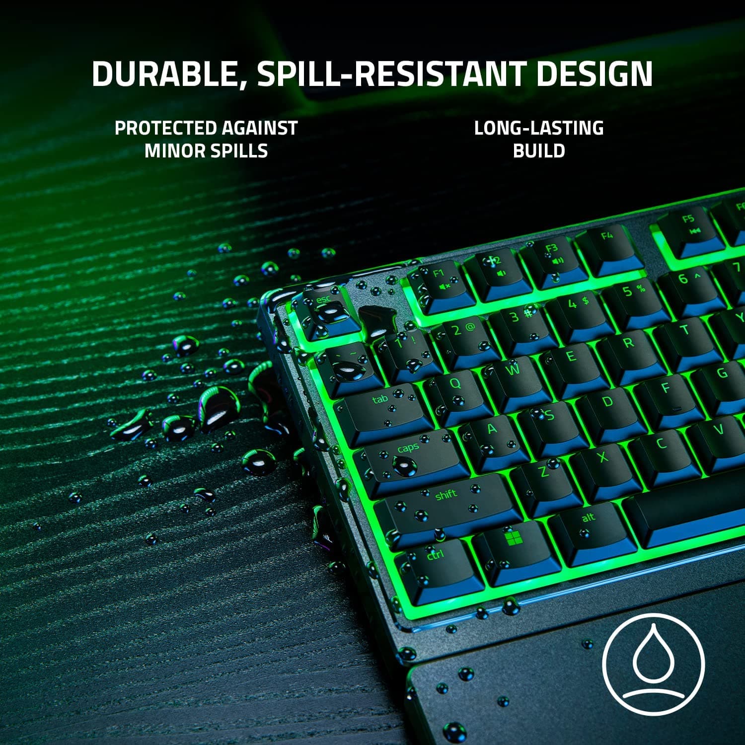 Razer,Razer Ornata V3 X - Low-profile membrane Keyboard Chroma RGB (Hybrid Membrane Switch, Ergonomic Wrist Rest) UK Layout | Black - Gadcet.com