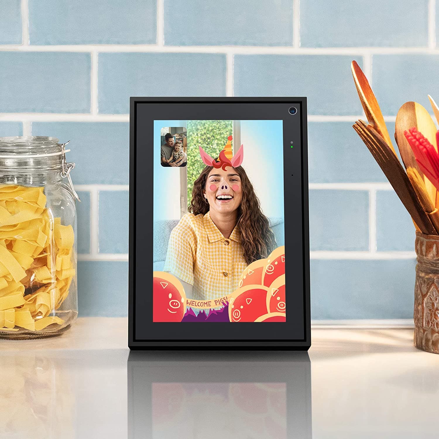 Buy Meta,Portal Mini Black 8" from Facebook. Smart, Hands-Free Video Calling with Alexa Built-in - Gadcet.com | UK | London | Scotland | Wales| Ireland | Near Me | Cheap | Pay In 3 |