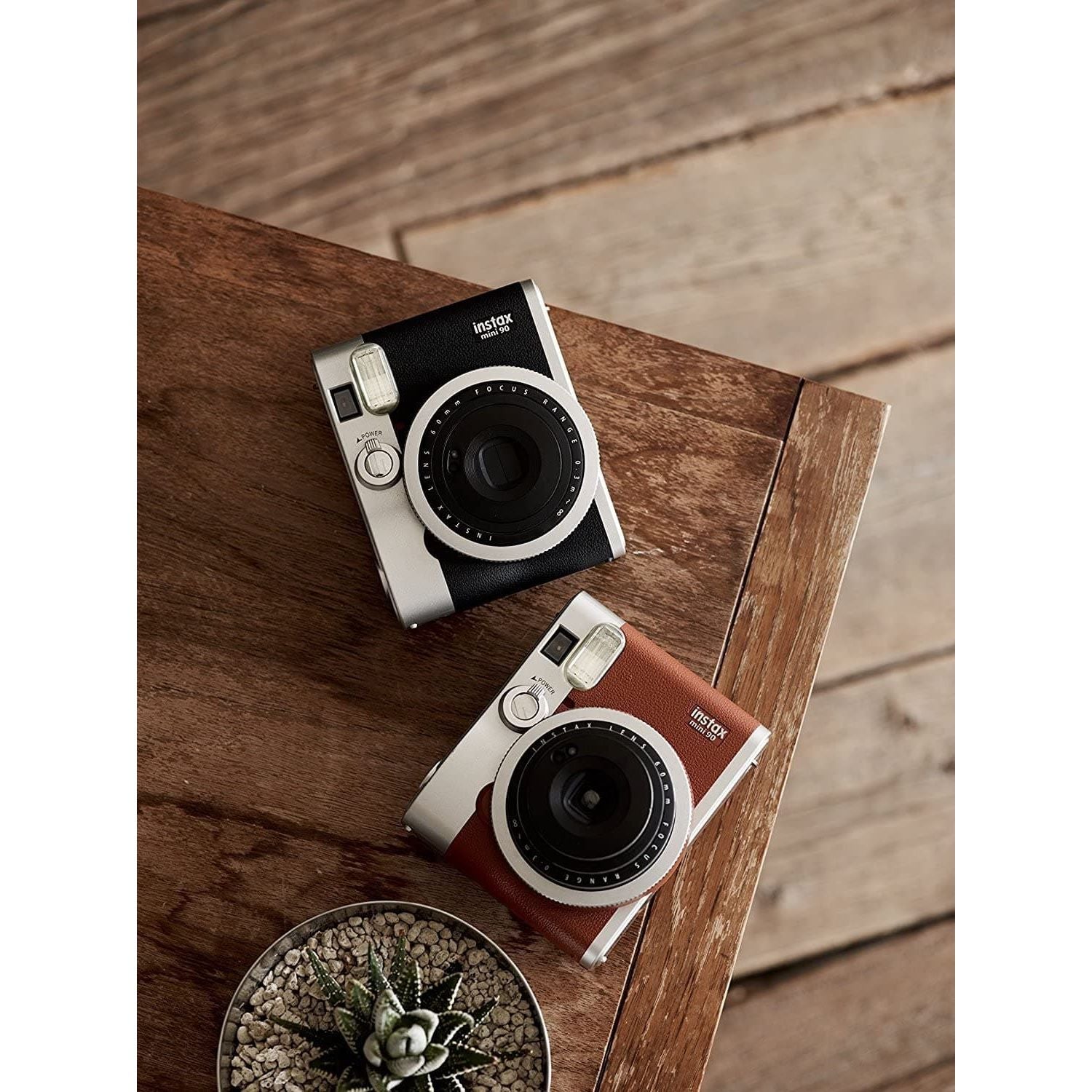 FUJIFILM,Fujifilm instax mini 90 Neo Classic Spot Camera - Brown - Gadcet.com