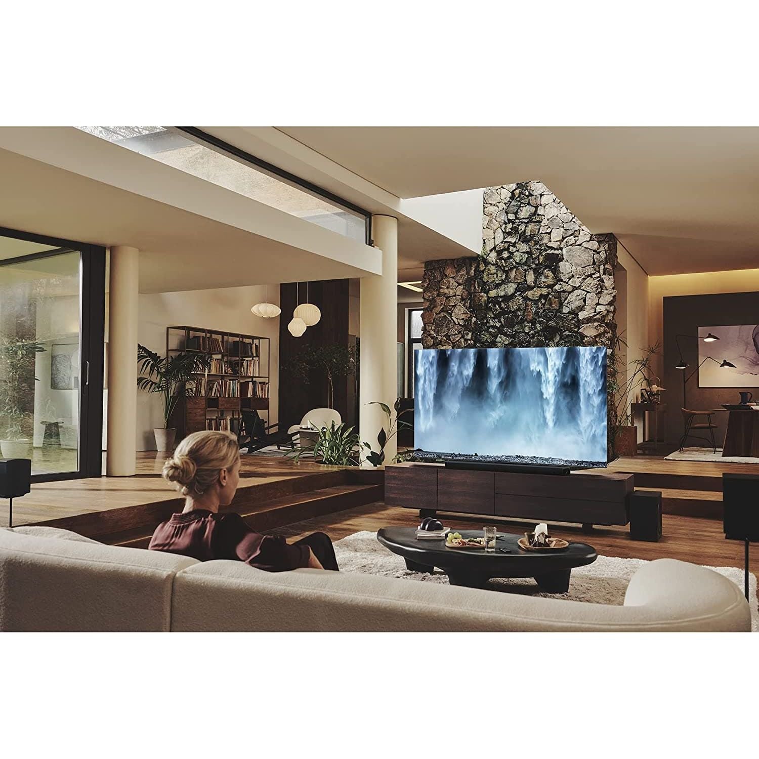Samsung,Samsung Q990B Soundbar Speaker (2022) - 11.1.4ch 3D Object Tracking Surround Sound System With Wireless Dolby Atmos DTS:X & Alexa Built-In, Rear Speakers & Subwoofer With Night & Voice Enhancement - Gadcet.com