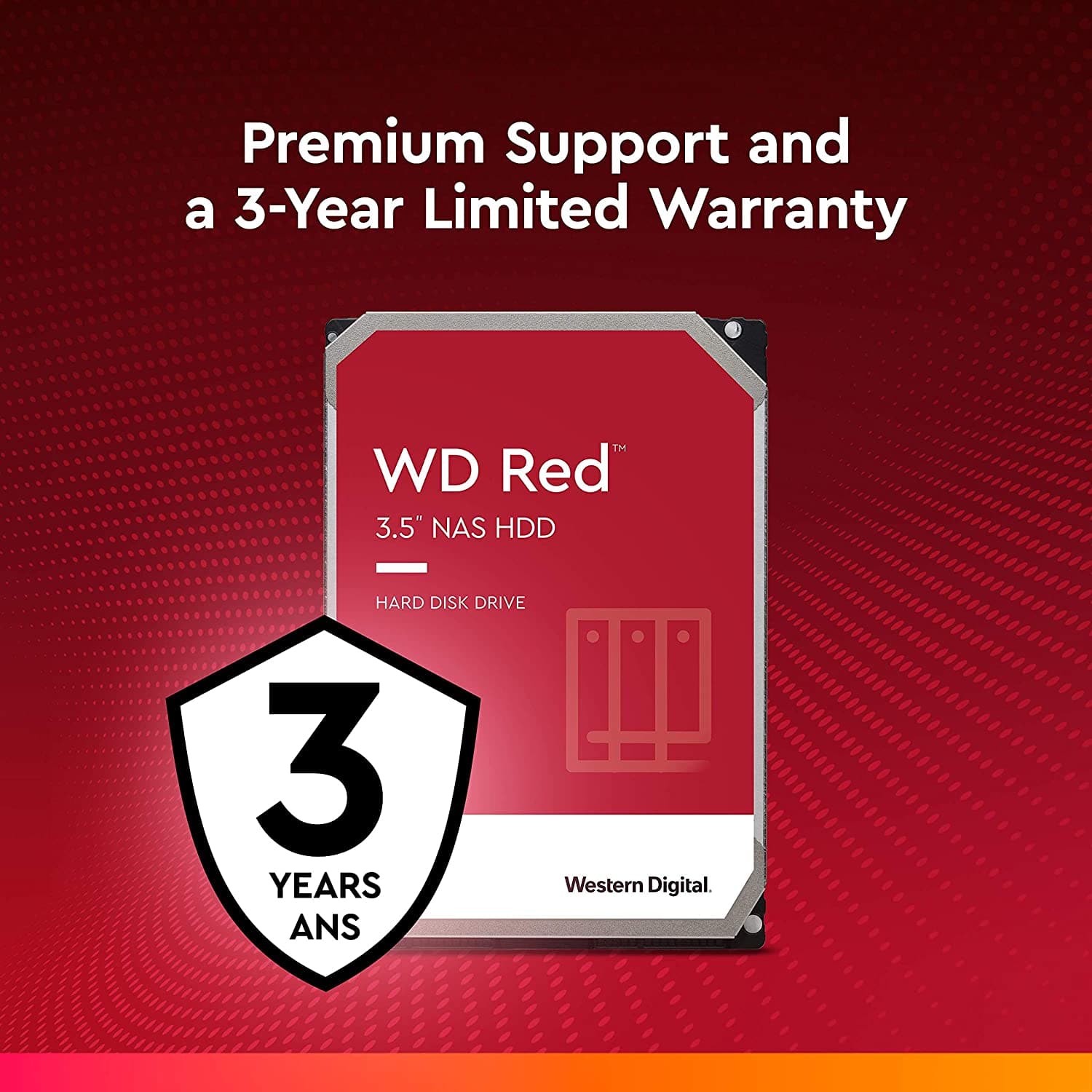 Western Digital,WD Red 3TB 3.5 Inch NAS Internal Hard Drive - 5400 RPM - WD30EFAX - Gadcet.com