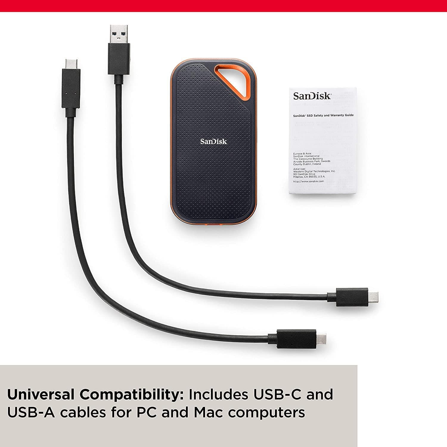 Buy Sandisk,SanDisk Extreme PRO 2TB portable NVMe SSD, USB-C, up to 2000MB/s read & 2000MB/s write speed, ruggedised & water-resistant, carabiner loop - Gadcet.com | UK | London | Scotland | Wales| Ireland | Near Me | Cheap | Pay In 3 | Hard Drives
