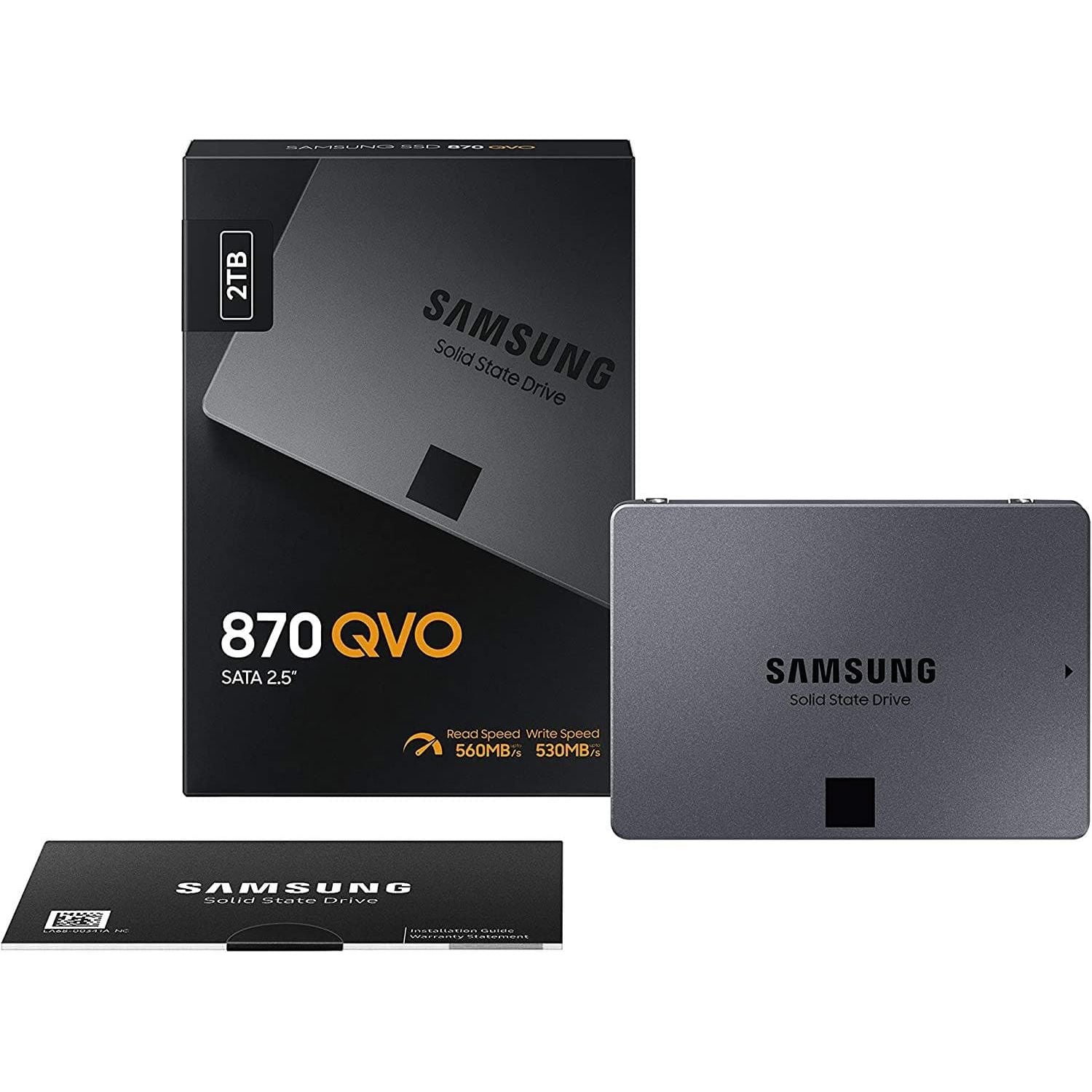 Buy Samsung,Samsung 870 QVO 2 TB SATA 2.5 Inch Internal Solid State Drive (SSD) (MZ-77Q2T0), Black - Gadcet.com | UK | London | Scotland | Wales| Ireland | Near Me | Cheap | Pay In 3 | Hard Drives
