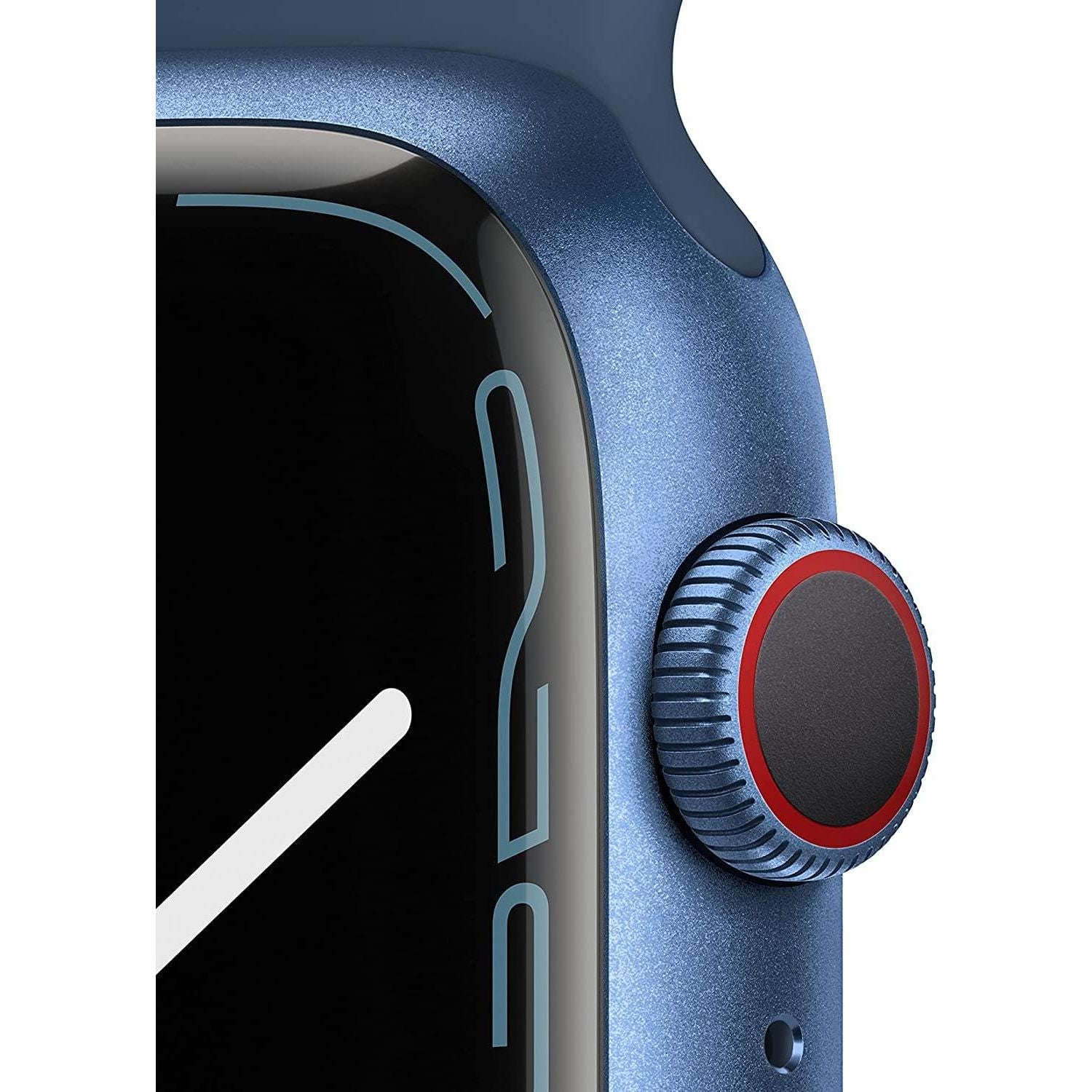 Buy Apple,Apple Watch Series 7 (GPS + Cellular, 45mm) - Blue Aluminium Case with Abyss Blue Sport Band - Regular - Gadcet.com | UK | London | Scotland | Wales| Ireland | Near Me | Cheap | Pay In 3 | Watches