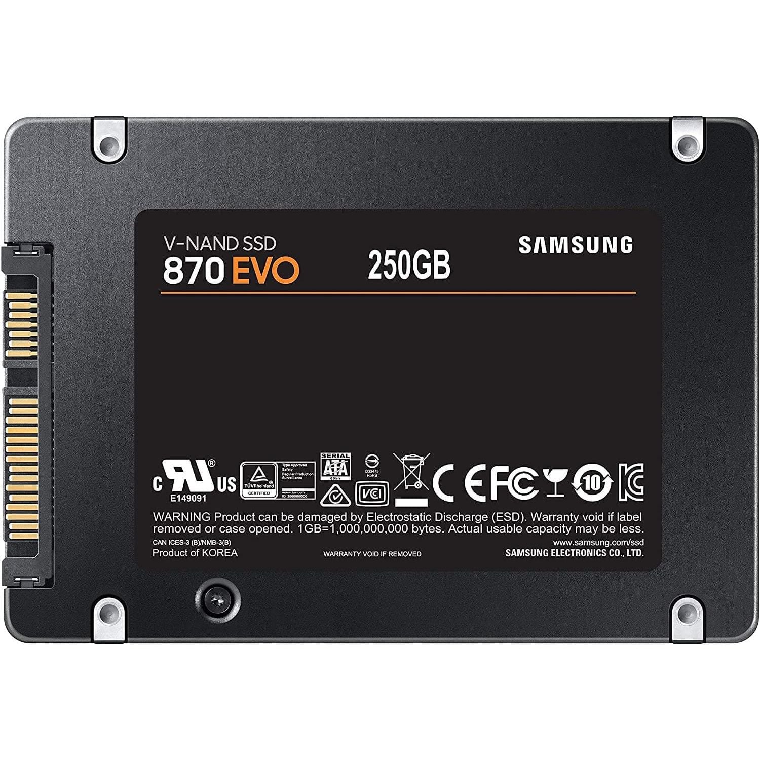 Buy Samsung,Samsung 870 EVO 250GB SSD Internal Hard Drive - Gadcet.com | UK | London | Scotland | Wales| Ireland | Near Me | Cheap | Pay In 3 | Hard Drives