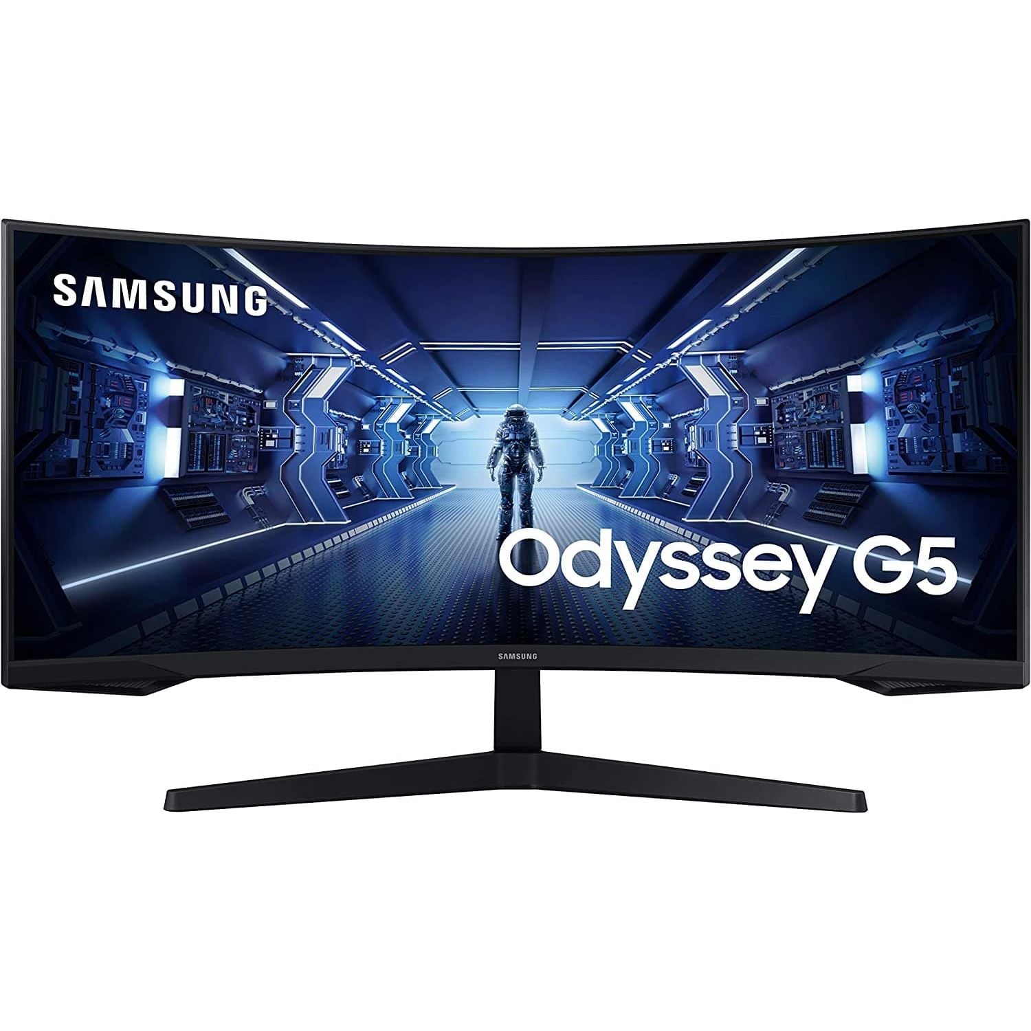 Buy Samsung,Samsung Odyssey G5 LC34G55TWWRXXU 34" 1000R Curved Gaming Monitor - 165Hz, 1ms, 1440p WQHD, Freesync Premium, HDR10, HDMI, Displayport, Black - Gadcet.com | UK | London | Scotland | Wales| Ireland | Near Me | Cheap | Pay In 3 | Monitors