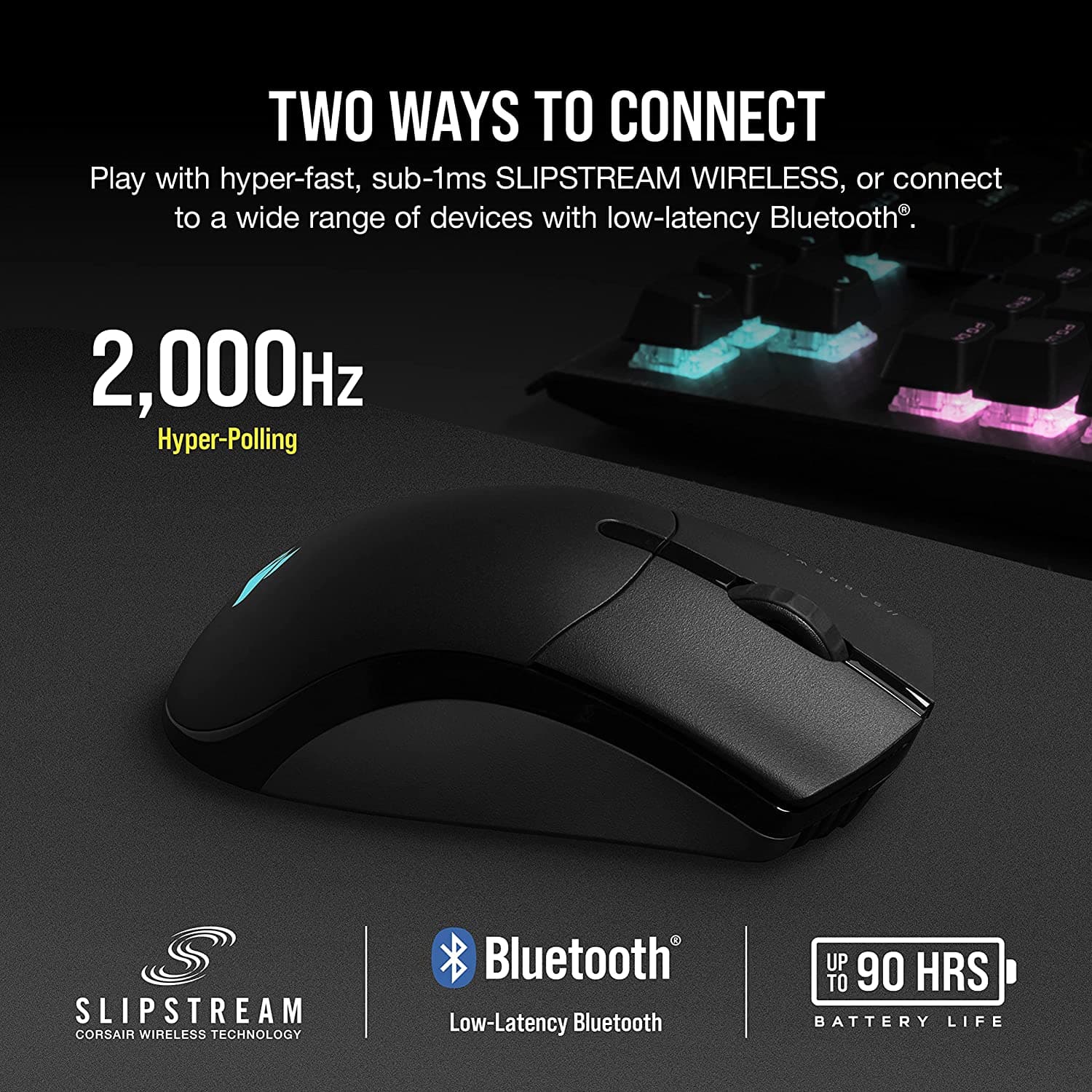 Buy Corsair,Corsair SABRE RGB PRO WIRELESS CHAMPION SERIES, Ultra-lightweight FPS/MOBA Wireless Gaming Mouse (SLIPSTREAM WIRELESS Technology, CORSAIR MARKSMAN 26,000 DPI Optical Sensor) Black - Gadcet.com | UK | London | Scotland | Wales| Ireland | Near Me | Cheap | Pay In 3 | Mouse Pads