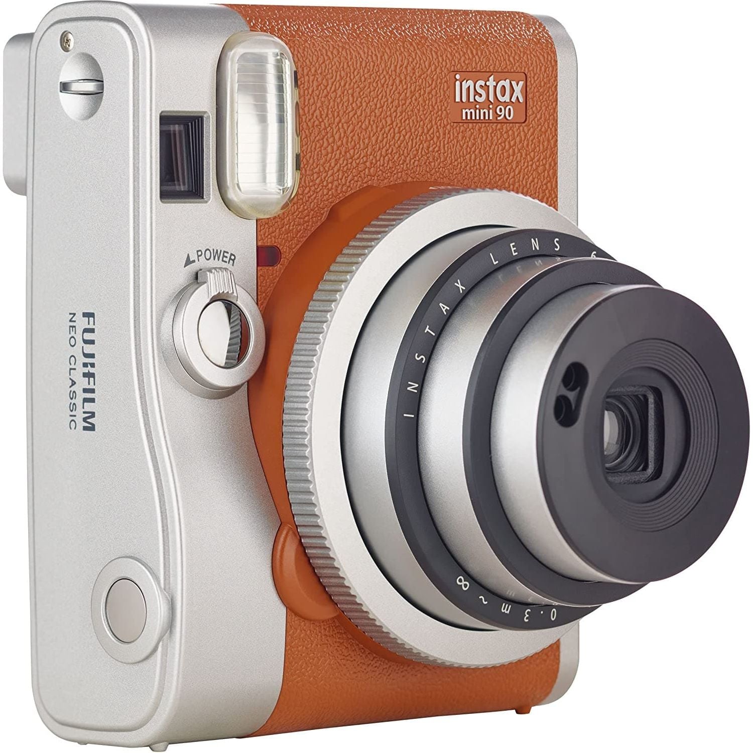 FUJIFILM,Fujifilm instax mini 90 Neo Classic Spot Camera - Brown - Gadcet.com
