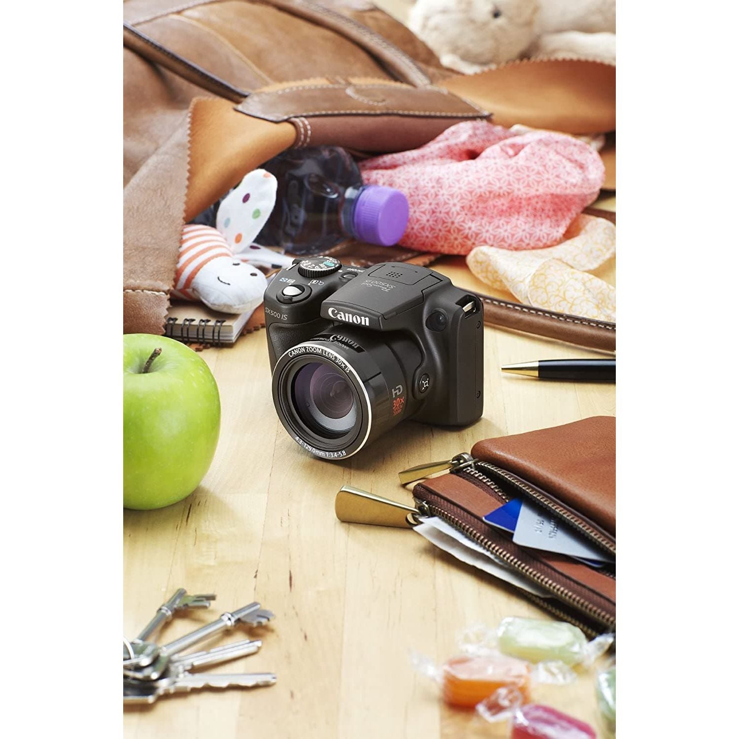 Canon,Canon PowerShot SX500 IS Digital Camera - Black (16.0 MP, 30x Optical Zoom) - Gadcet.com