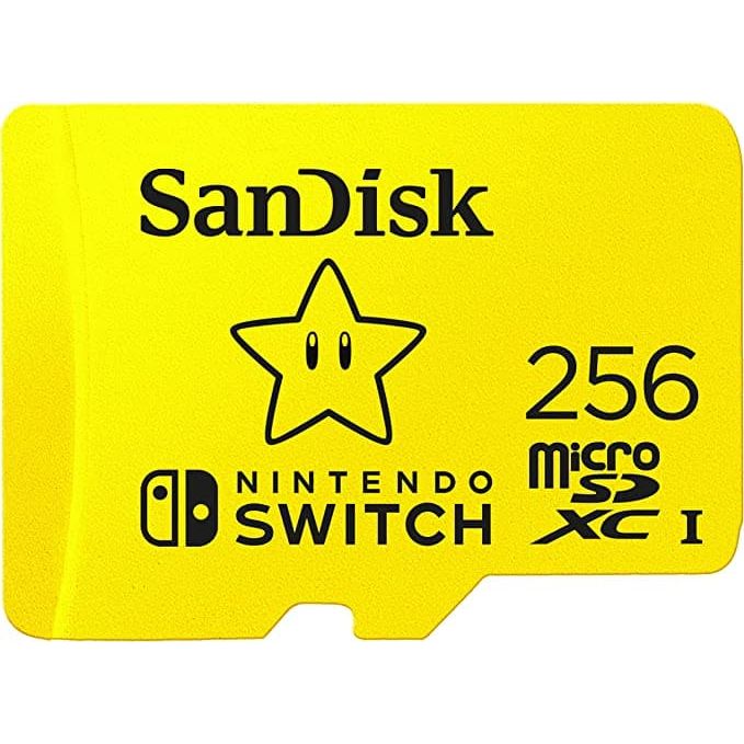SanDisk 256GB microSDXC Card for Nintendo Switch Licensed Product, 100 MB/s UHS-I Class 10 U3 Yellow - Gadcet.com