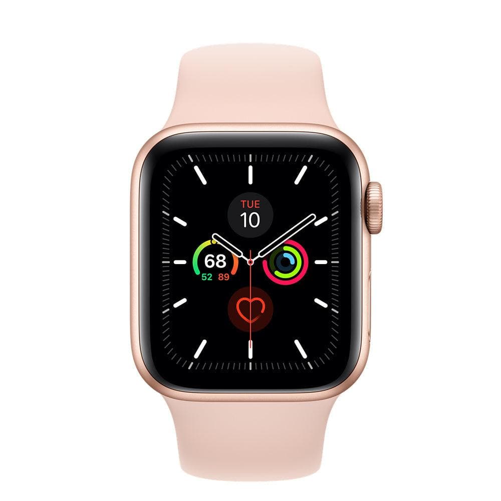 Buy Apple,Apple Watch Series 5 GPS + Cellular, Gold Aluminium, 40mm with Pink Sand Sport Band - Gadcet.com | UK | London | Scotland | Wales| Ireland | Near Me | Cheap | Pay In 3 | smart watch
