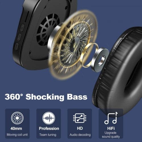 Remax,REMAX RB-750HB Wireless Gaming Bluetooth V5.0 Headphone (Black) - Gadcet.com