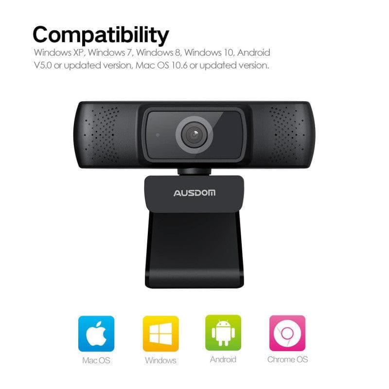 Buy ASUS,AUSDOM AF640 1080P Webcam Auto Focus with Noise Cancelling Microphone Super Wide Angle Lens - Gadcet.com | UK | London | Scotland | Wales| Ireland | Near Me | Cheap | Pay In 3 | Webcams
