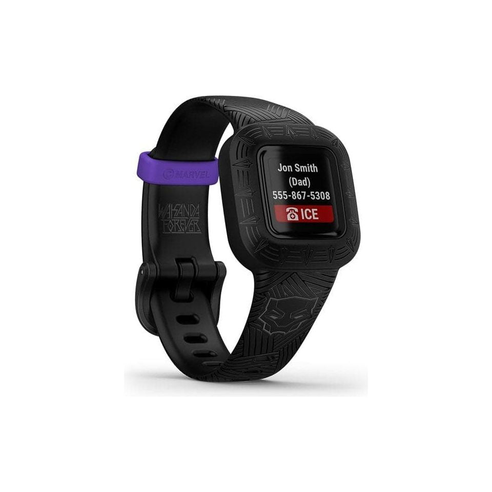 Buy Garmin,Garmin VIVO JR. 3- Kids Fitness Tracker | Black Panther edition - Gadcet.com | UK | London | Scotland | Wales| Ireland | Near Me | Cheap | Pay In 3 |