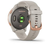 Garmin,Garmin Venu, GPS Smartwatch with Bright Touchscreen Display, Features Music, Body Energy Monitoring, Animated Workouts, Pulse Ox Sensors and More, Light Sand with Rose Gold - Gadcet.com