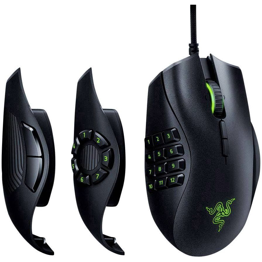 RAZER Naga Trinity Gaming mouse USB Optical Black 19 Buttons 16000 dpi Backlit, Ergonomic