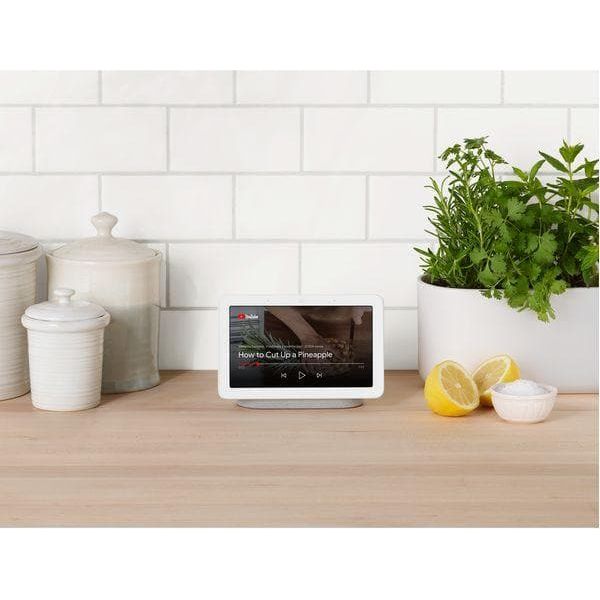 Buy Google,GOOGLE Nest Hub - Chalk (Hands free help at home) - Gadcet.com | UK | London | Scotland | Wales| Ireland | Near Me | Cheap | Pay In 3 | Speakers