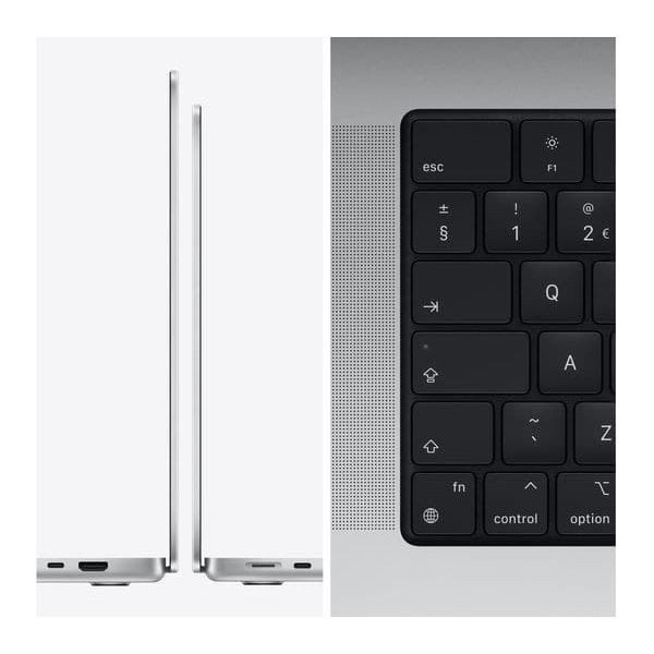 Apple,Apple MacBook Pro 14-inch (2021) M1 Pro chip with 8 core CPU and 14 core GPU 16GB Unified Memory 512GB SSD - Silver - Gadcet.com