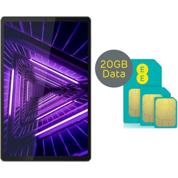 Lenovo,Lenovo Tab M10 FHD Plus 10.3" 4G Tablet & EE 20 GB SIM Card Bundle - 64 GB, Grey - Gadcet.com