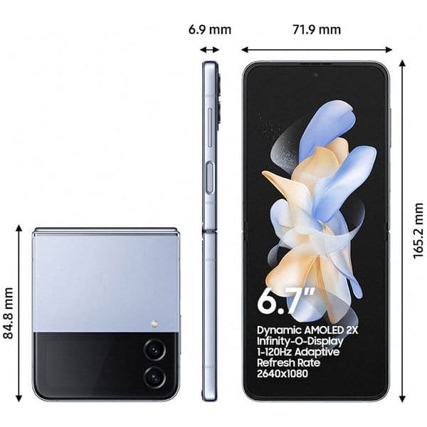 Samsung,Samsung Galaxy Z Flip 4 128 GB - Blue - Unlocked - Gadcet.com