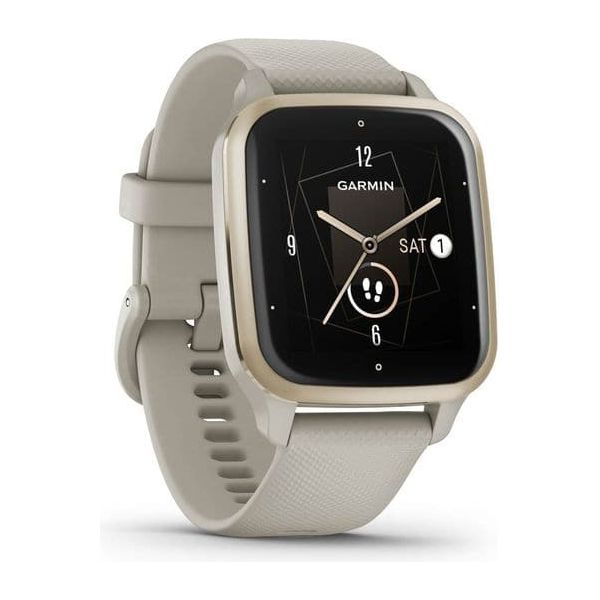 Garmin Venu Sq 2 Music - French Grey & Cream Gold