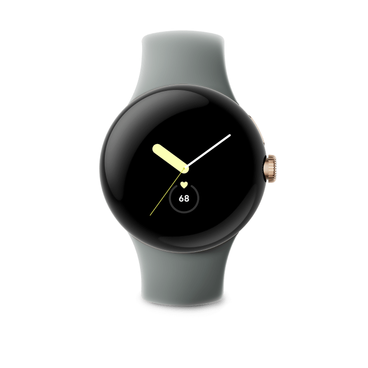 Google,Google Pixel Watch – Android smartwatch with activity tracking – Heart rate tracking watch – Champagne Gold Stainless Steel case with Hazel Active band, LTE - Gadcet.com