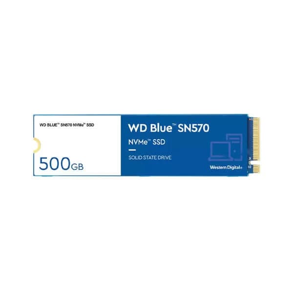 WD Blue SN570 500GB PCIe Gen3 NVMe SSD 500GB Capacity M.2 2280 Form Factor
