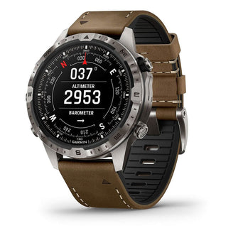 Buy Garmin,Garmin MARQ Adventurer Gen 2 - 46mm Titanium Case, Brown Hybrid Strap Watch - Gadcet UK | UK | London | Scotland | Wales| Near Me | Cheap | Pay In 3 | Smart Watches