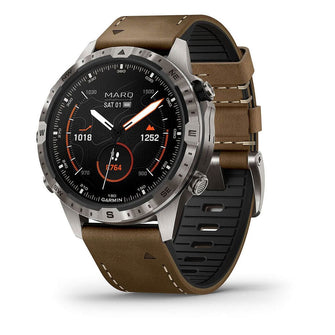 Buy Garmin,Garmin MARQ Adventurer Gen 2 - 46mm Titanium Case, Brown Hybrid Strap Watch - Gadcet UK | UK | London | Scotland | Wales| Near Me | Cheap | Pay In 3 | Smart Watches
