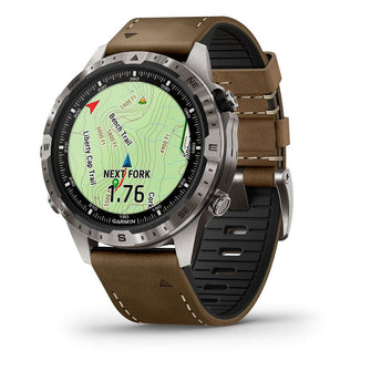 Buy Garmin,Garmin MARQ Adventurer Gen 2 - 46mm Titanium Case, Brown Hybrid Strap Watch - Gadcet UK | UK | London | Scotland | Wales| Near Me | Cheap | Pay In 3 | Smart Watches