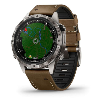 Buy Garmin,Garmin MARQ Adventurer Gen 2 - 46mm Titanium Case, Brown Hybrid Strap Watch - Gadcet UK | UK | London | Scotland | Wales| Near Me | Cheap | Pay In 3 | Smart Watches