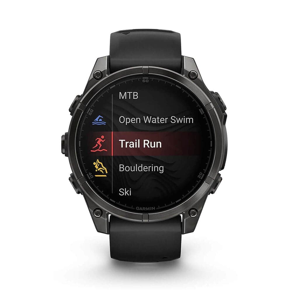 Buy Garmin,Garmin fenix 8 AMOLED 47mm, Carbon Grey DLC Titanium Case, Black Pebble Grey Silicone Strap - Gadcet UK | UK | London | Scotland | Wales| Near Me | Cheap | Pay In 3 | Smart Watches