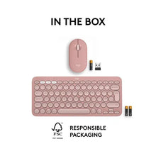 Buy Logitech,Logitech Pebble 2 MK380 Wireless Keyboard & Mouse Set - Rose - Gadcet UK | UK | London | Scotland | Wales| Near Me | Cheap | Pay In 3 | Computer Accessory Sets