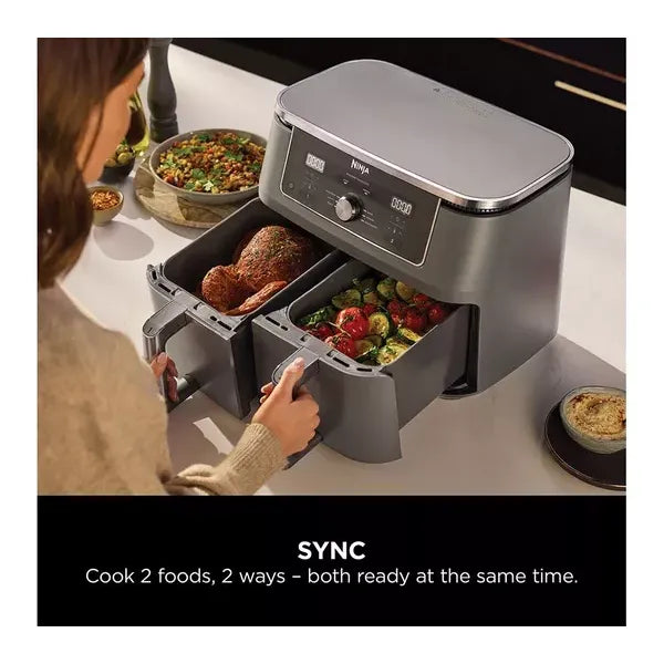 Buy NINJA,Ninja MAX 6-in-1 Dual Zone Air Fryer DZ400UK – Gunmetal Gre - Gadcet UK | UK | London | Scotland | Wales| Near Me | Cheap | Pay In 3 | Air Fryers