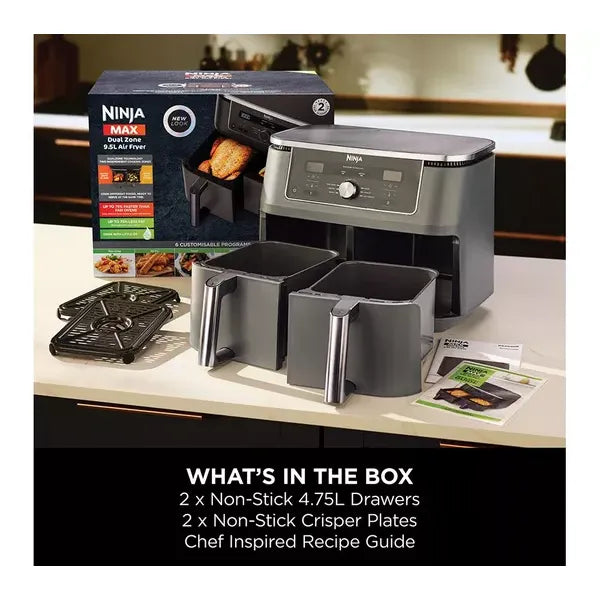 Buy NINJA,Ninja MAX 6-in-1 Dual Zone Air Fryer DZ400UK – Gunmetal Gre - Gadcet UK | UK | London | Scotland | Wales| Near Me | Cheap | Pay In 3 | Air Fryers