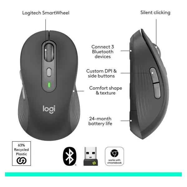 Buy Logitech,LOGITECH Signature Plus M750 L Wireless Optical Mouse - Gadcet UK | UK | London | Scotland | Wales| Near Me | Cheap | Pay In 3 | Mice & Trackballs