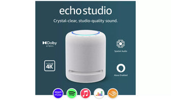 Buy Amazon,Amazon Echo Studio Smart Speaker With Alexa - Glacier White - Gadcet UK | UK | London | Scotland | Wales| Near Me | Cheap | Pay In 3 | Speakers