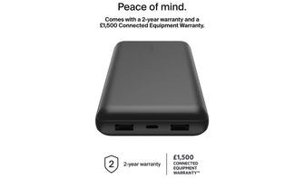 Buy Belkin,Belkin 20000mAh Portable Power Bank - Black - Gadcet.com | UK | London | Scotland | Wales| Ireland | Near Me | Cheap | Pay In 3 | Mobile Phone Accessories