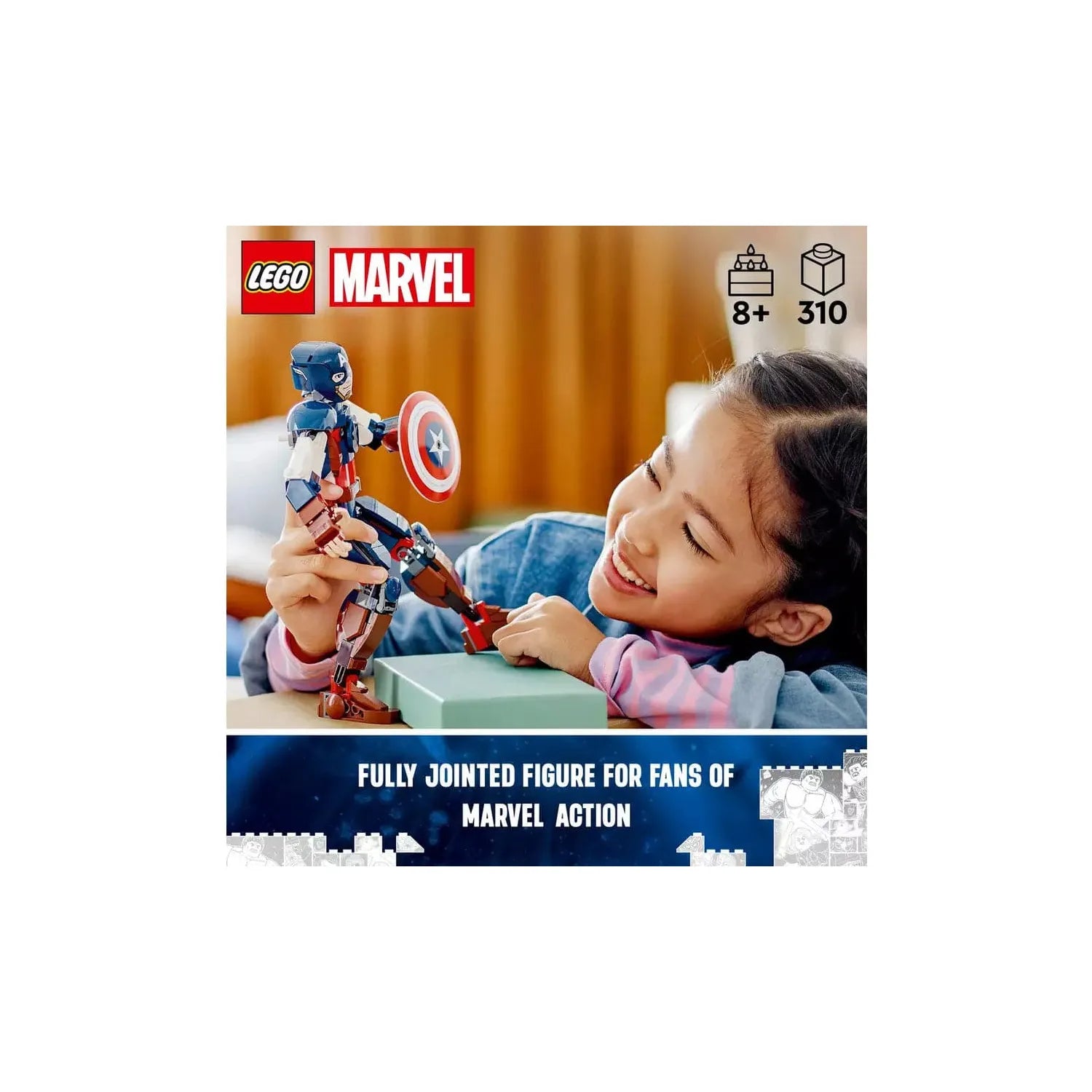 Buy LEGO,LEGO Marvel Captain America Construction Figure Set 76258 - Gadcet UK | UK | London | Scotland | Wales| Ireland | Near Me | Cheap | Pay In 3 | Toys & Games